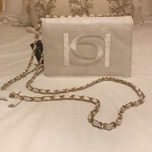 White bebe crossbody bag
